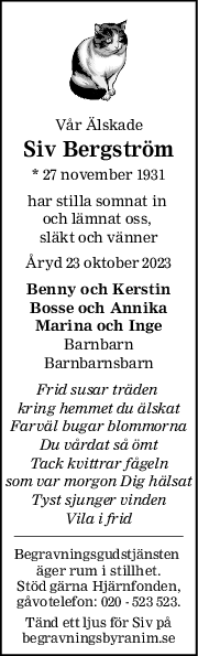 Familj Dödsannonser Blekinge Läns Tidning