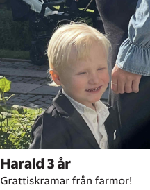 Grattiskramar från farmor!
Borås Tidning

Publiceringsdag: 20250727
Uppdaterad: 2025-07-11 11:08:04