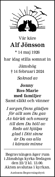 Familj - Dödsannonser - Blekinge Läns Tidning